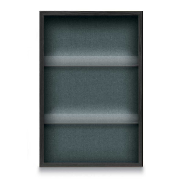 Outdoor Enclosed Combo Board, 48"x36", Satin Frame/Black & Buff